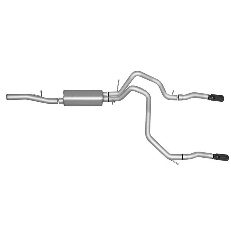 Cat Back Dual Split Exhaust System, Stainless 6566