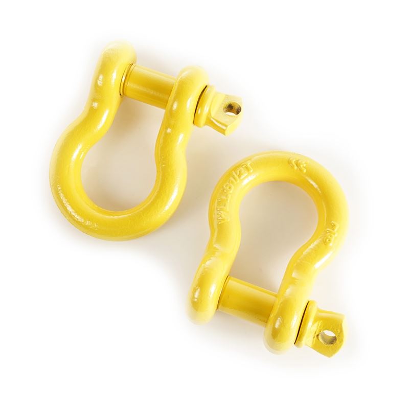 D-Rings, 7/8-Inch, Yellow, Pair