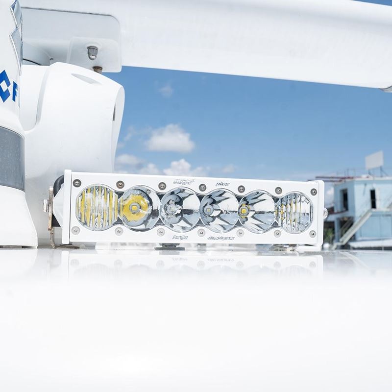 OnX6+ White Straight LED Light Bar (10 Inch, Drivi