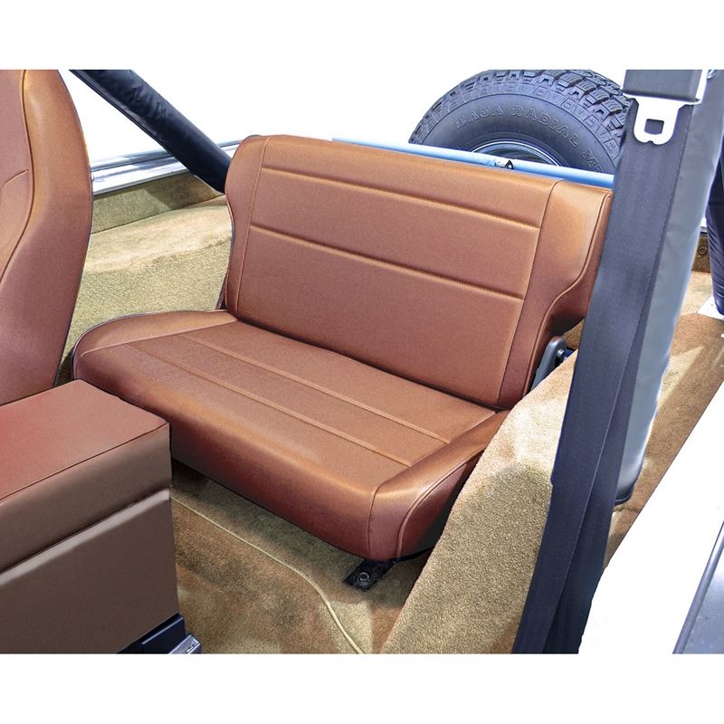 Fold and Tumble Rear Seat, Tan; 76-95 Jeep CJ/Wran