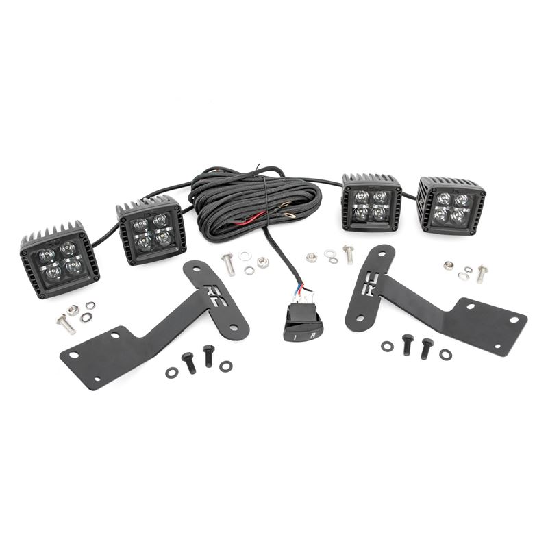 LED Light Kit Ditch Mount Dual 2" Black Pairs