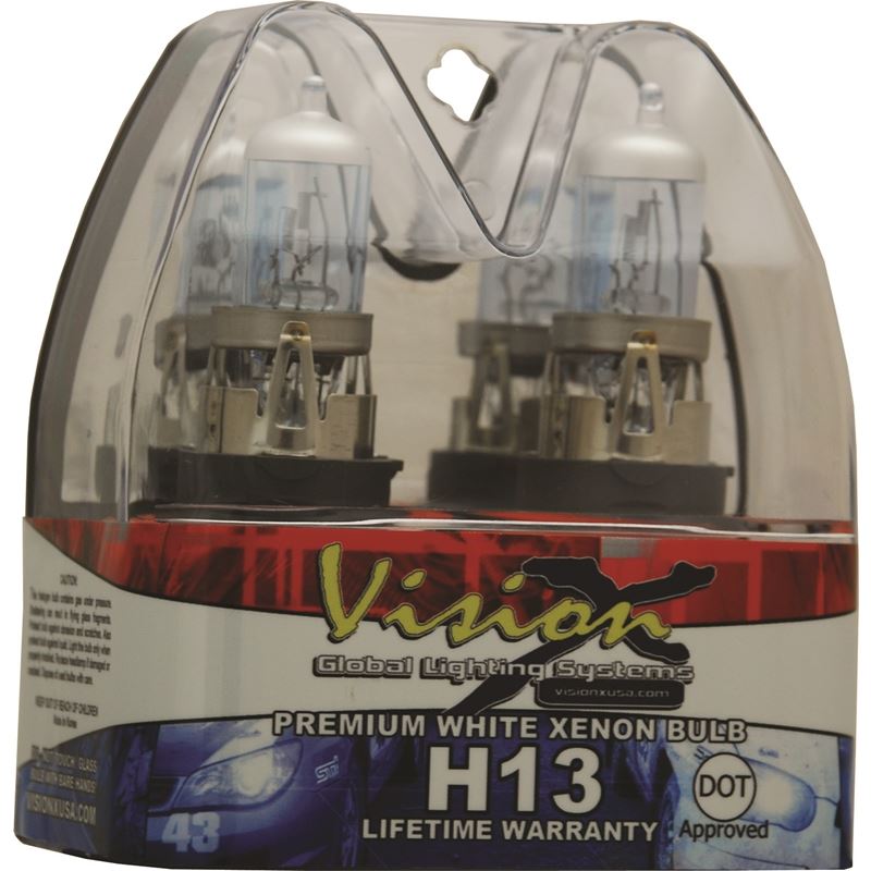 H13 60/55 Watt Hi/Low Dot Approved Superwhite Bulb