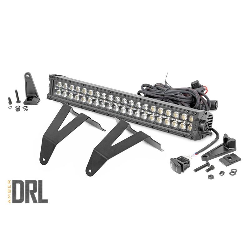 LED Light Kit Bumper Mount 20" Black Dual Row