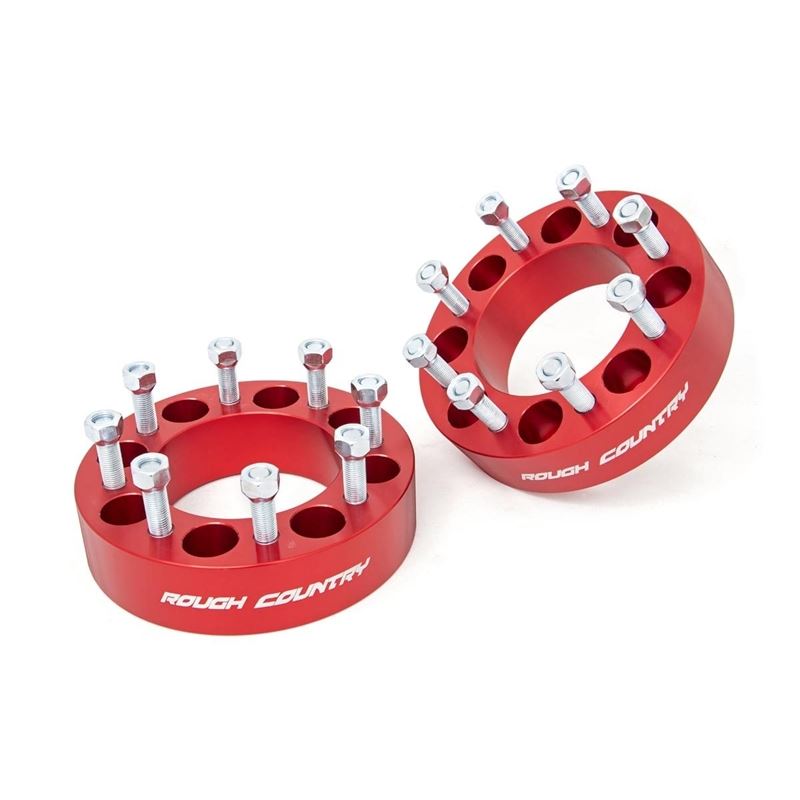 2 Inch Wheel Spacers 8x6.5 Red Multiple Makes and