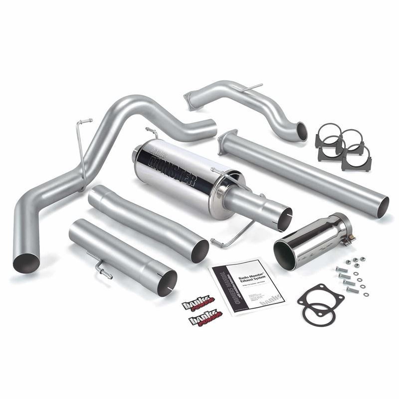 Monster Exhaust System, 4-Inch Single Exit, Chrome