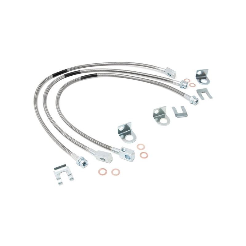 Jeep Front and Rear Stainless Steel Brake Lines 4-