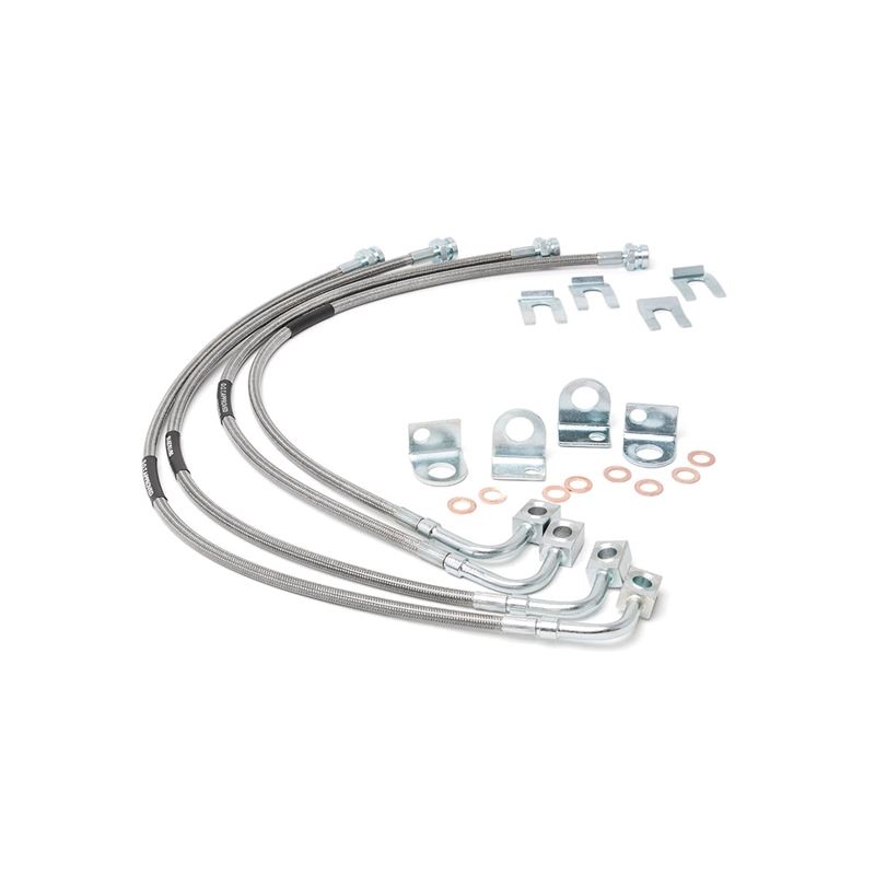 Front and Rear Stainless Steel Brake Lines 4.0-6.0