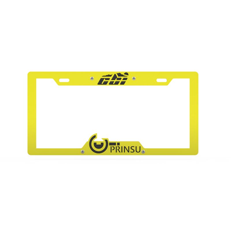 License Plate Cover Yellow/Black