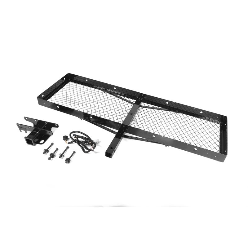Receiver Hitch with Cargo Rack; 87-06 Jeep Wrangle