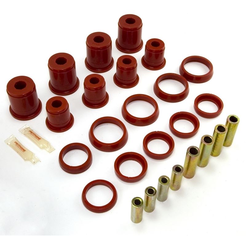 Control Arm Bushing Kit, Front, Red; 97-06 Jeep Wr