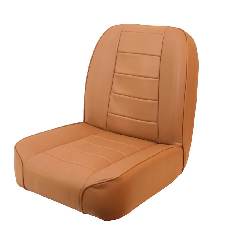 Low-Back Front Seat, No-Recline, Tan; 55-86 Jeep C