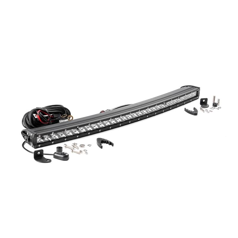 30 Inch Chrome Series LED Light Bar Curved Single