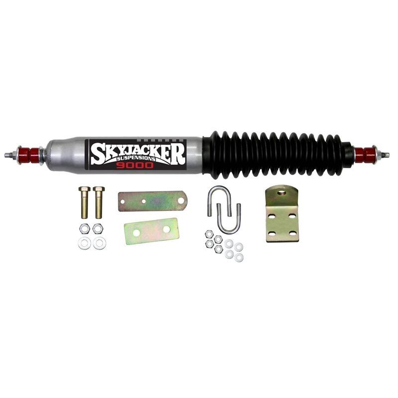 Steering Stabilizer Single Kit Silver w/Black Boot