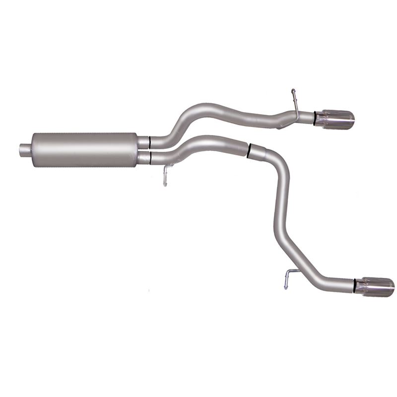 Cat Back Dual Split Exhaust System, Stainless 6127