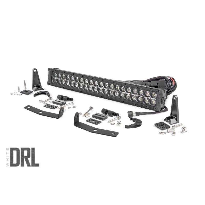 LED Light Kit Bumper Mount 20" Black Dual Row