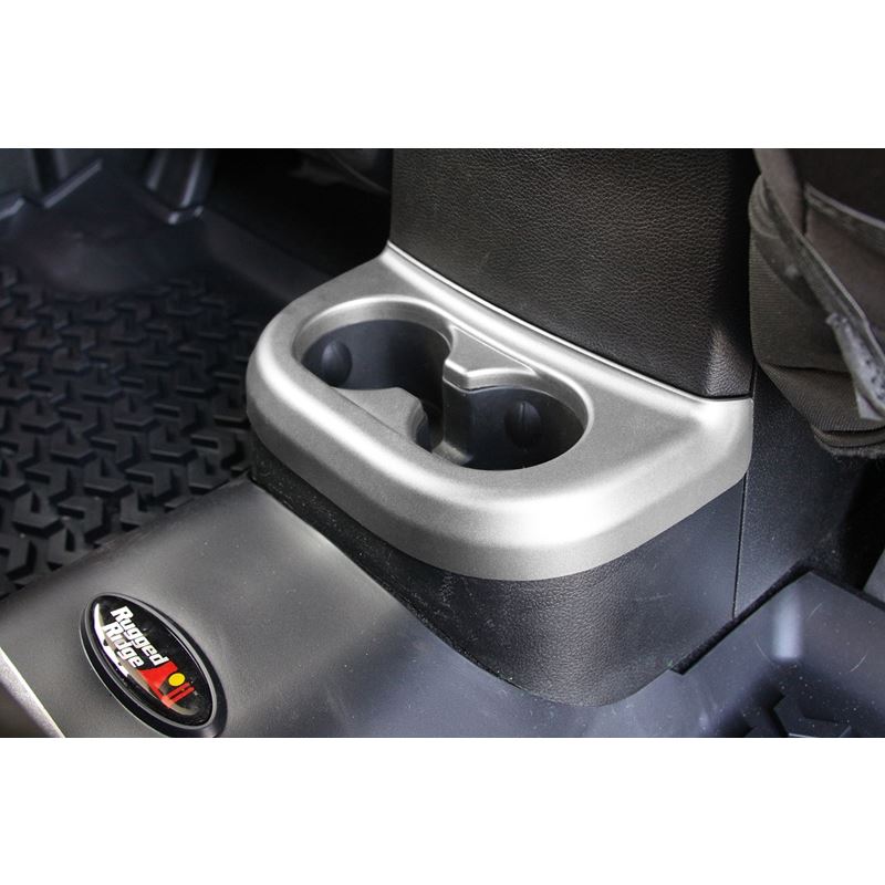 Cup Holder Trim, Brushed Silver, 2nd Row; 11-16 Je