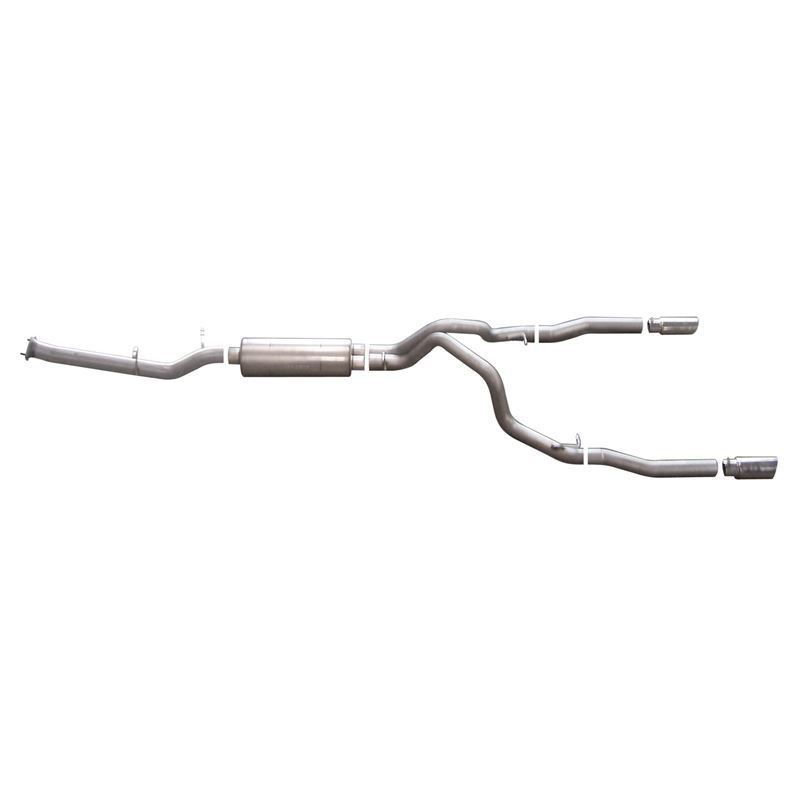 Cat Back Dual Split Exhaust System, Stainless (656