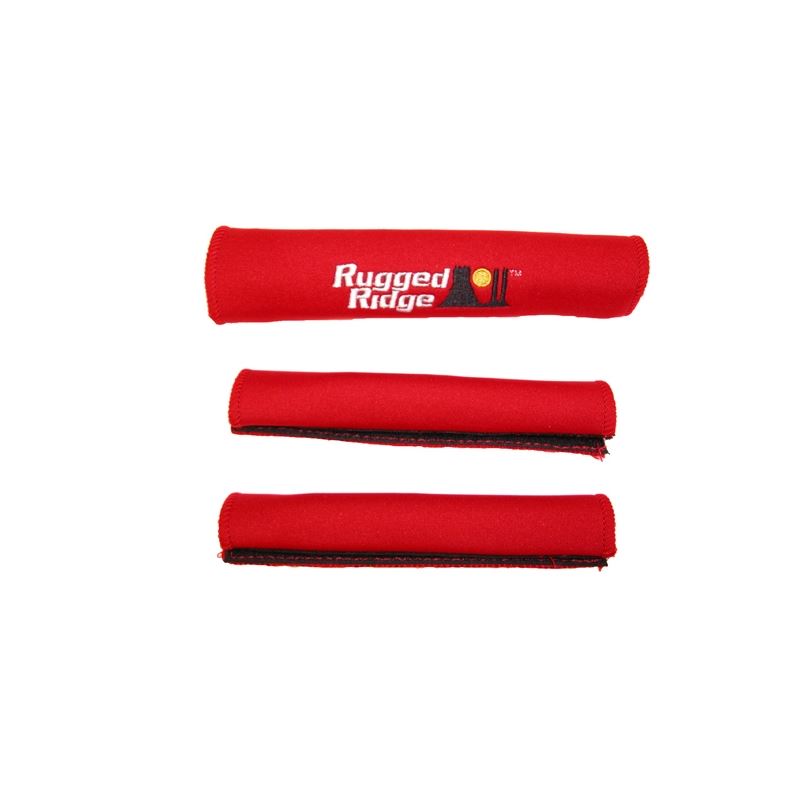 Neoprene Door and Grab Handle Covers, Red; 87-95 J