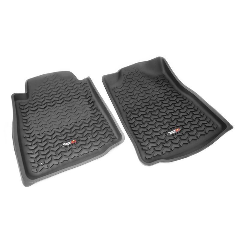 Floor Liners, Front, Black; 12-16 Toyota Tacoma