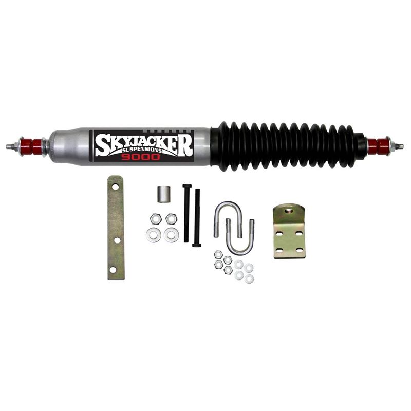 Steering Stabilizer Single Kit Silver w/Black Boot