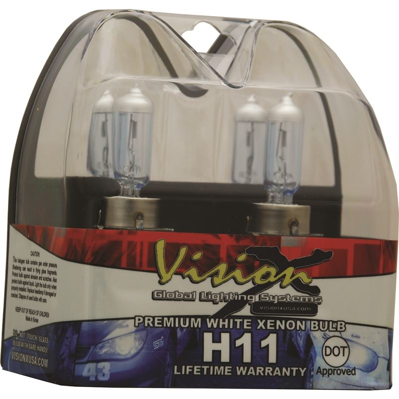 H11 55 Watt Low Dot Approved Superwhite Bulb Set (