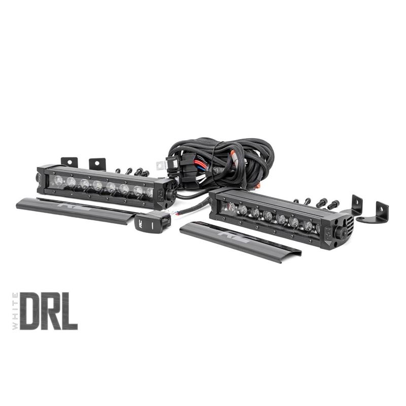 8 Inch Black Series LED Light Bar Single Row Cool