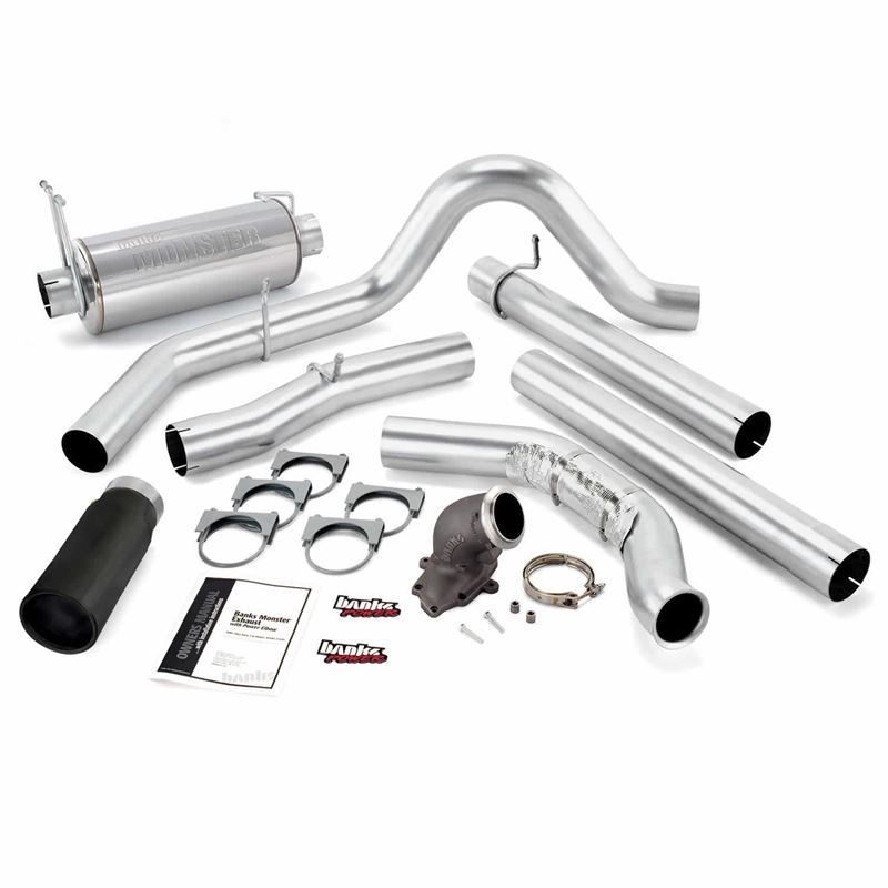 Monster Exhaust W/Power Elbow, 4-Inch Single Exit,