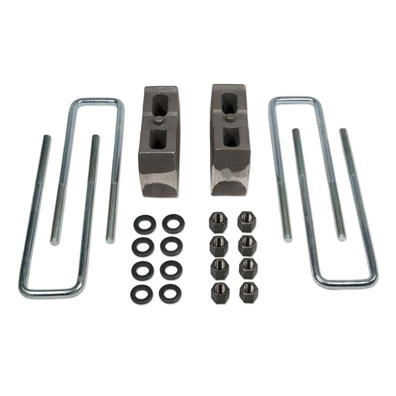 Rear Block and U-Bolt Kit 4 Inch 01-10 Chevy Silve