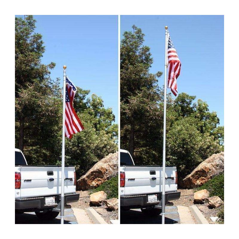 20 Ft Telescoping Flag Pole for Base Camp and Base