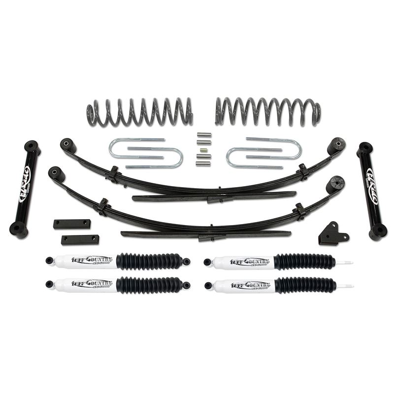 3.5 Inch Lift Kit 87-01 Jeep Cherokee with Rear Le