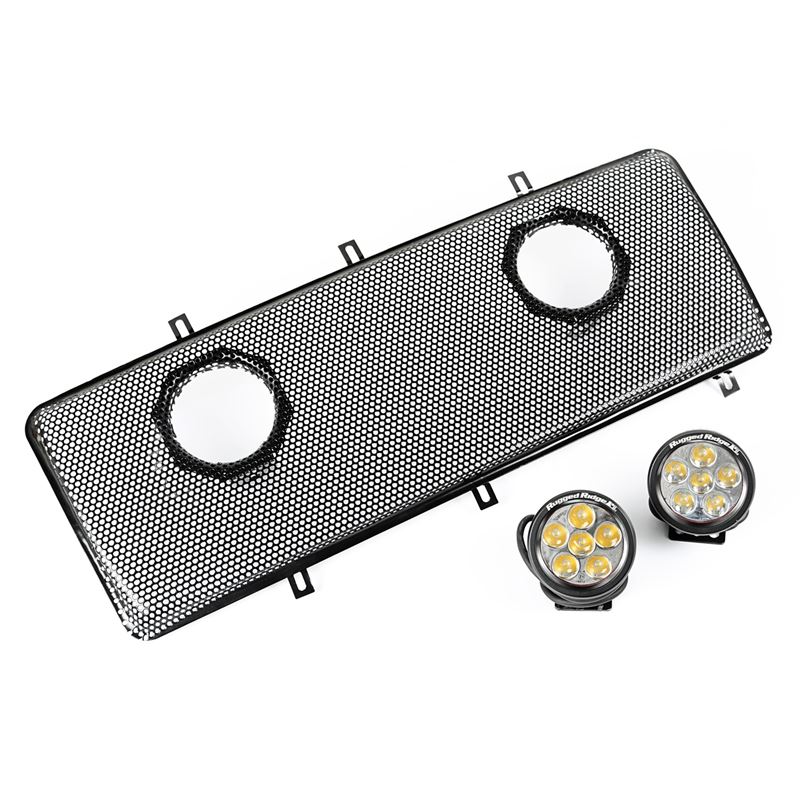 Grille Insert Kit, Dual 3.5 inch LEDs; 07-16 Wrang