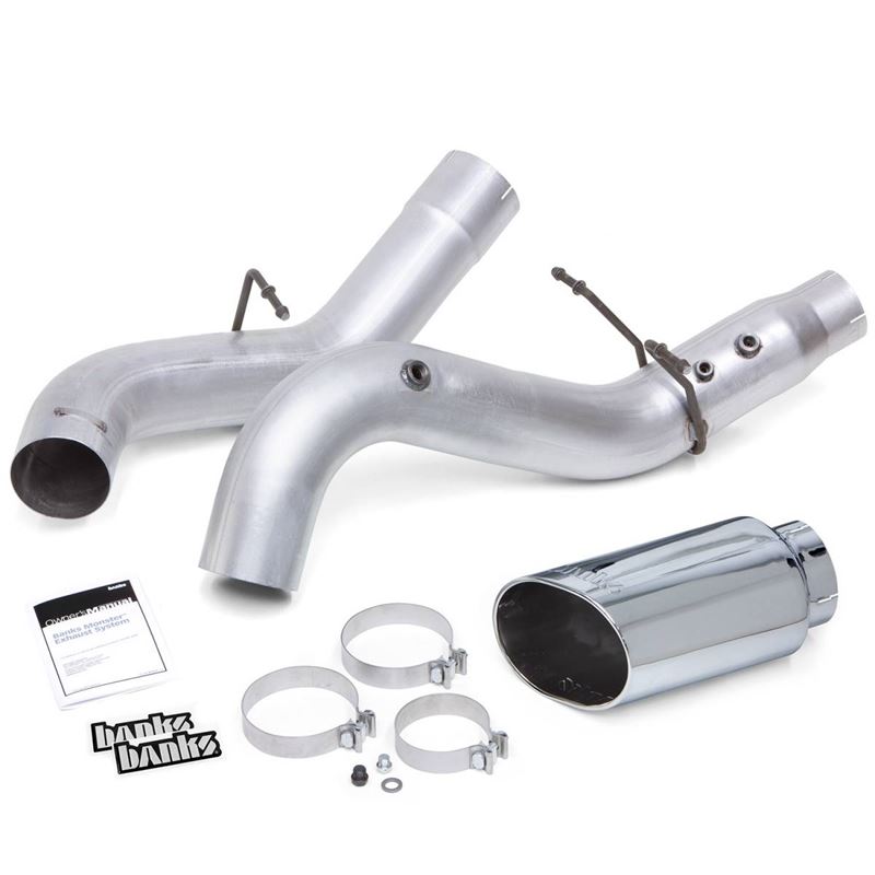 Monster Exhaust System 5-inch Single Exit Chrome T