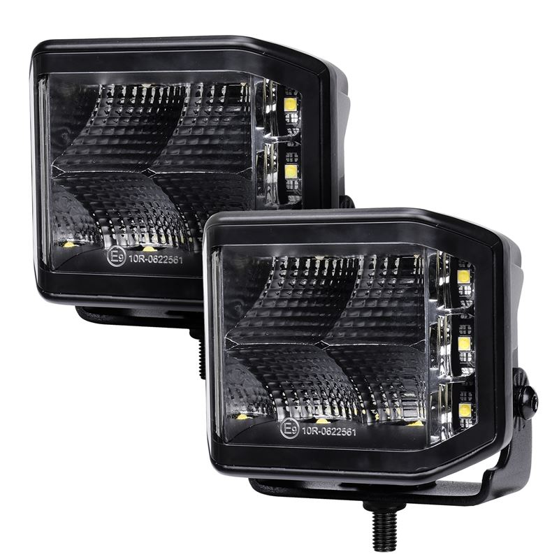 Blackout Series Lights - Pair of 4x3 Cube Sideline