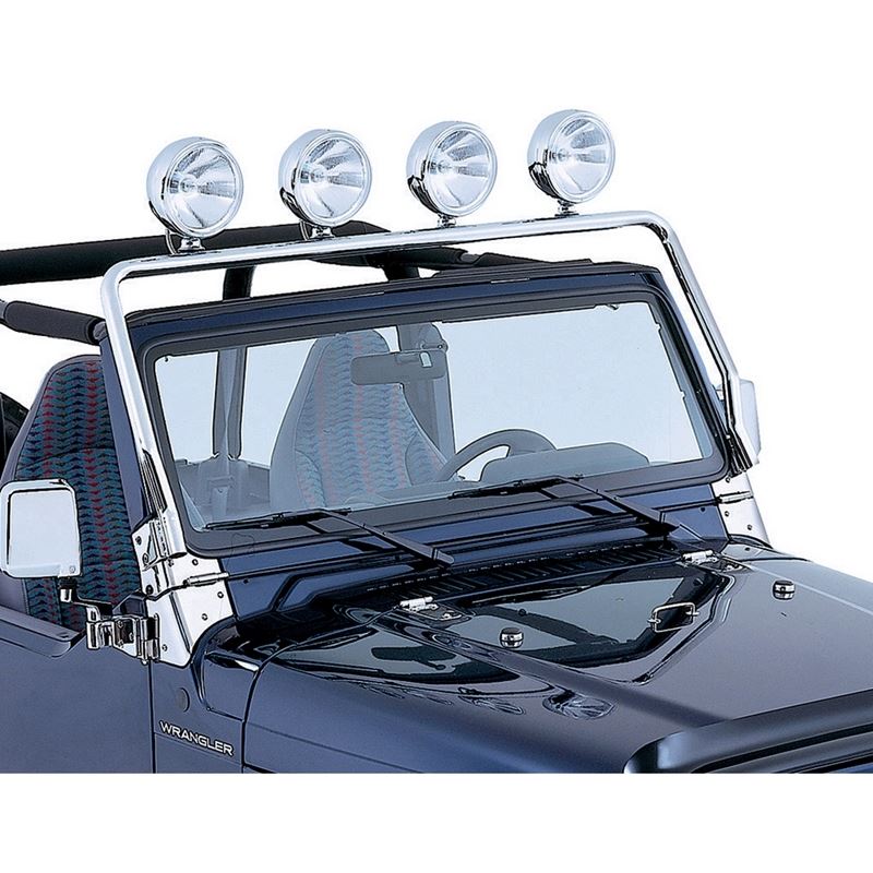 Full Frame Light Bar, Stainless Steel; 97-06 Jeep