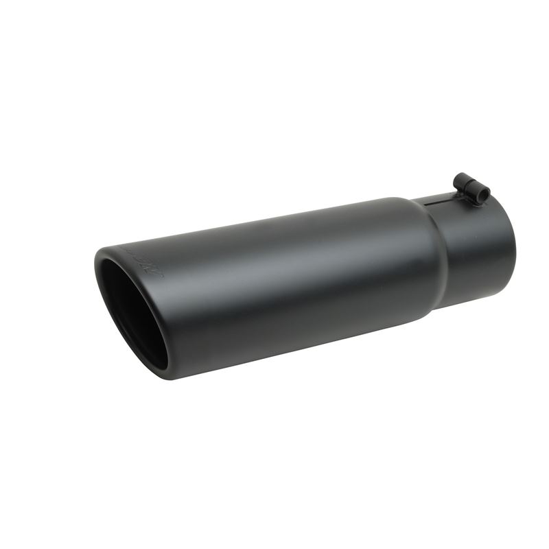 Black Ceramic Rolled Edge Angle Exhaust Tip