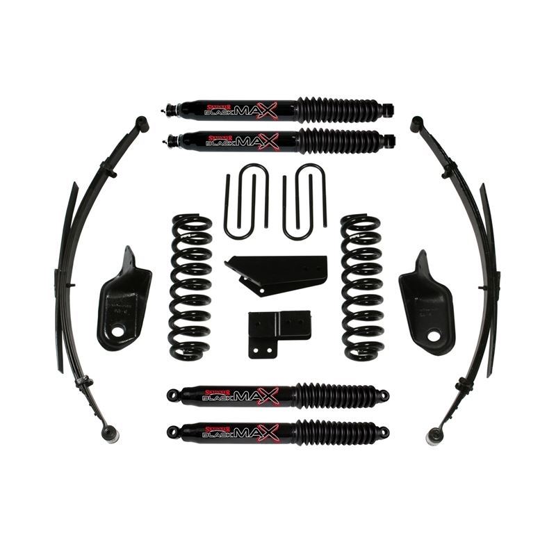 Suspension Lift Kit w/Shock Black MAX Shocks 4 Inc