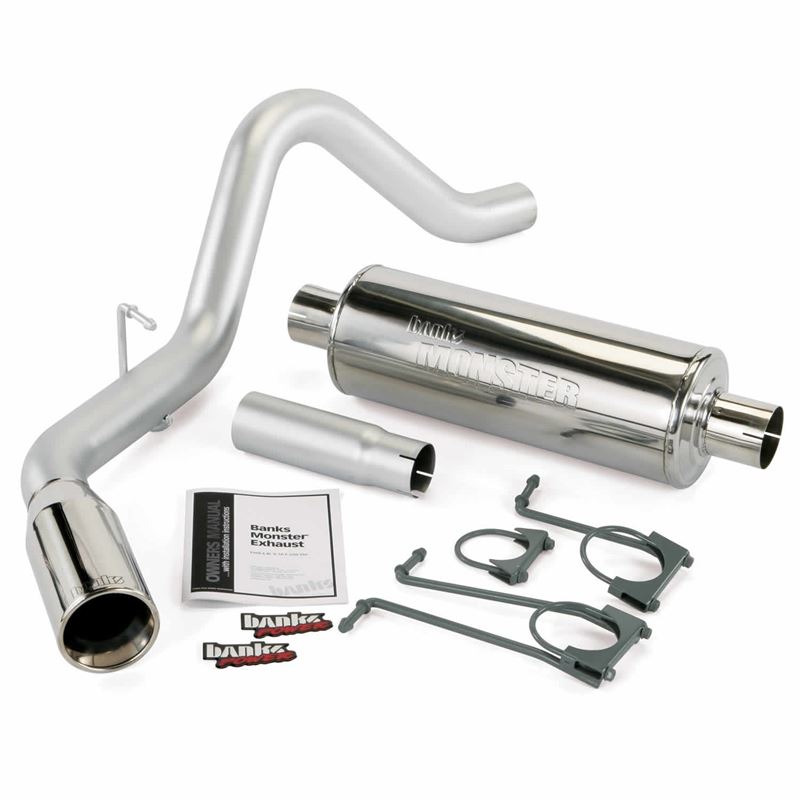 Monster Exhaust System, 3.5-Inch Single Exit, Chro