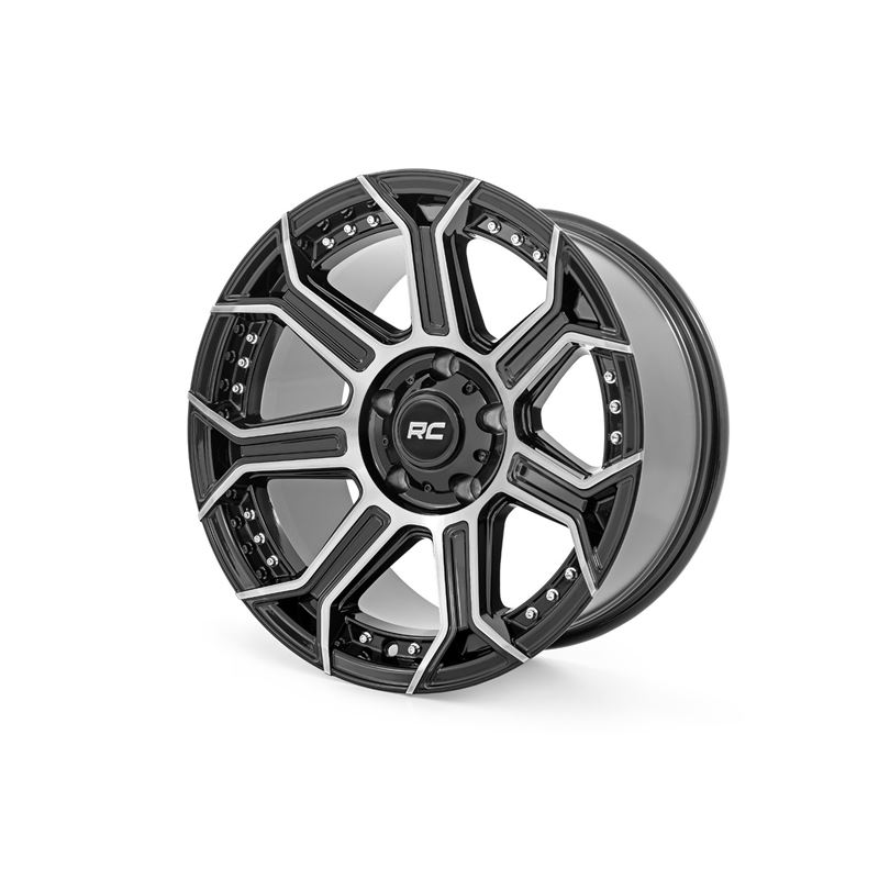 89 Series Wheel One-Piece Black Machined Gun Metal