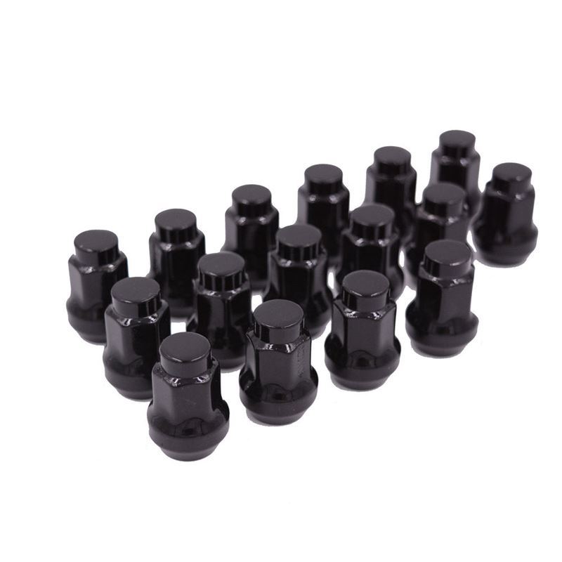 16 Pack 10 X 1.25 (14mm Hex, Conical) Black (ALUGB