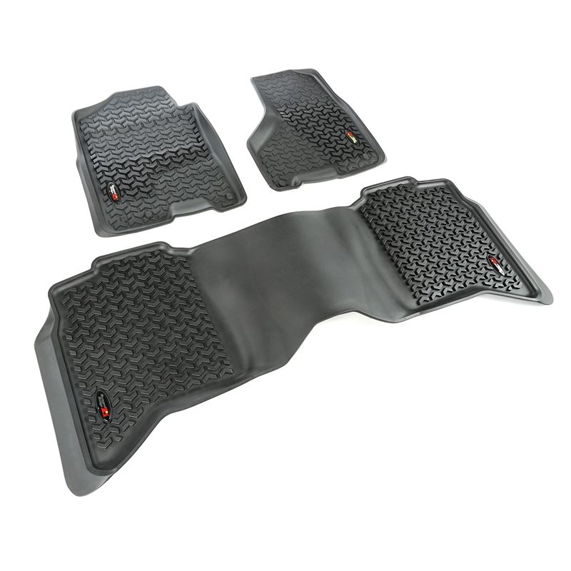 Floor Liner Kit, Black, Front/Rear; 09-16 Ram 1500