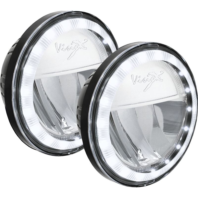 Two 4.5" Round Chrome Vx LED Headlight (Par36