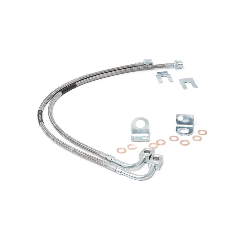 Brake Lines Stainless Front 4-6 Inch Lift Jeep Wra