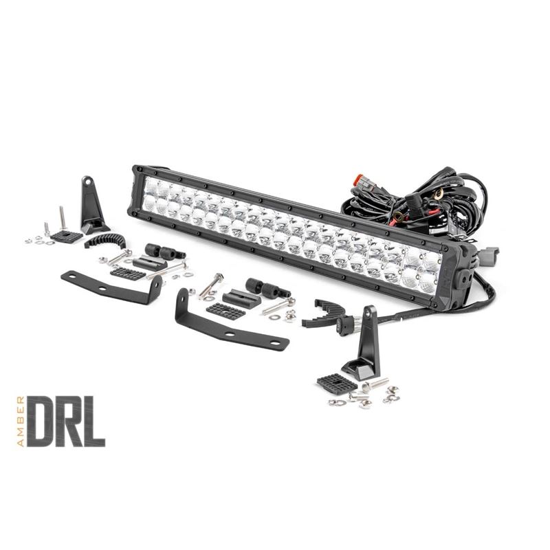 LED Light Kit Bumper Mount 20" Chrome Dual Ro