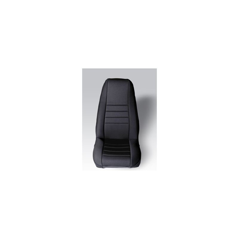 Neoprene Front Seat Covers, Black; 76-90 Jeep CJ/W