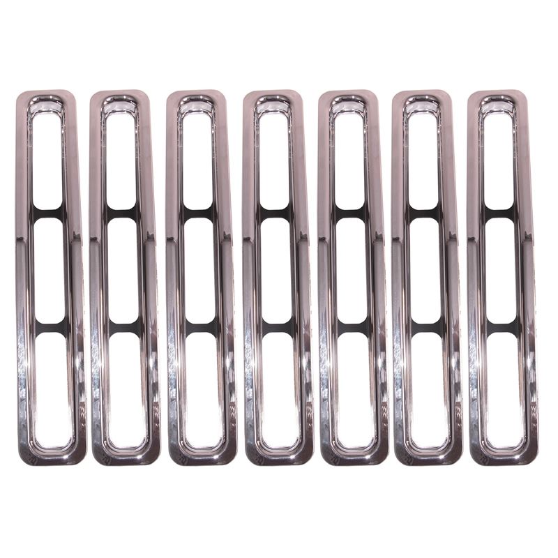 Grille Inserts, Chrome; 87-95 Jeep Wrangler YJ